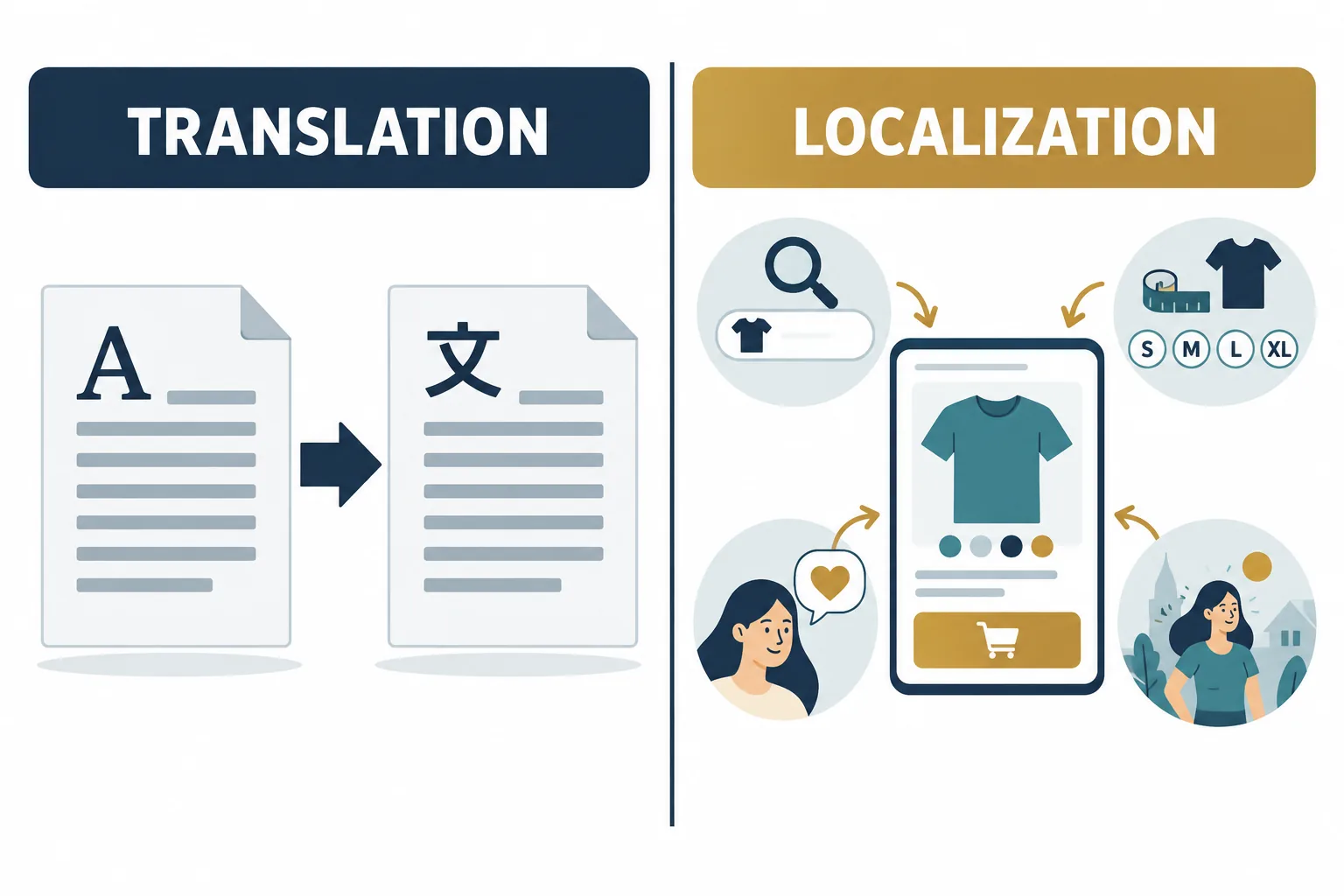 Difference between product translation and product localization